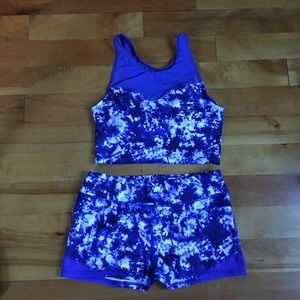 Gianni Bini Yoga Fitness Sports Bra Shorts Set